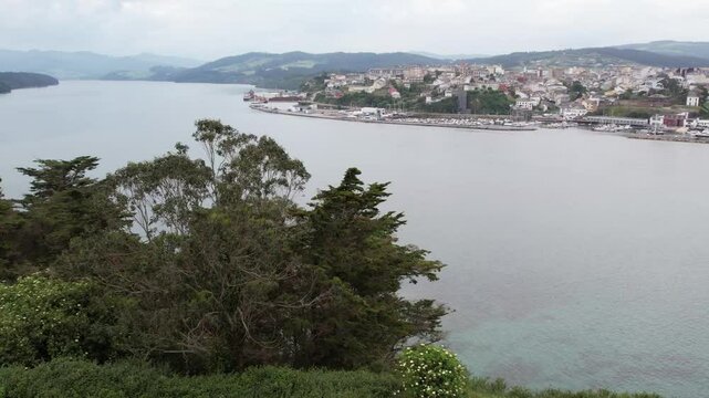 Aerial panoramic view of the town of Ribadeo in Galicia, Spain - 154
