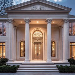 Obraz premium Ornate decorative classical designs with elegant architectural columns and intricate details
