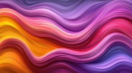 Abstract colorful wavy background with vibrant orange, pink, and purple hues.