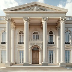 Obraz premium Decorative architectural features in classical designs with elegant ornate structural columns