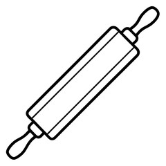 Minimalist Rolling Pin Line Art Design