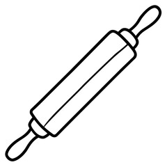 Minimalist Rolling Pin Line Art Design