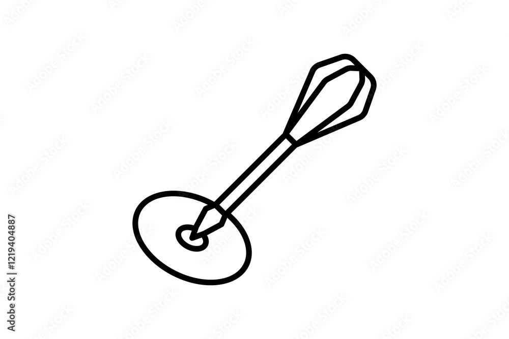 Aufkleber target with arrow icon. icon related to star up. suitable for web site, app, user interfaces, printa