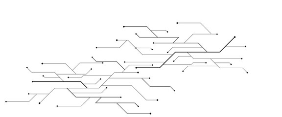 Vector abstract technology on white background. Abstract futuristic circuit board Illustration, Circuit board with various technology elements.
