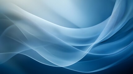 Abstract Blue Waves Flowing Design