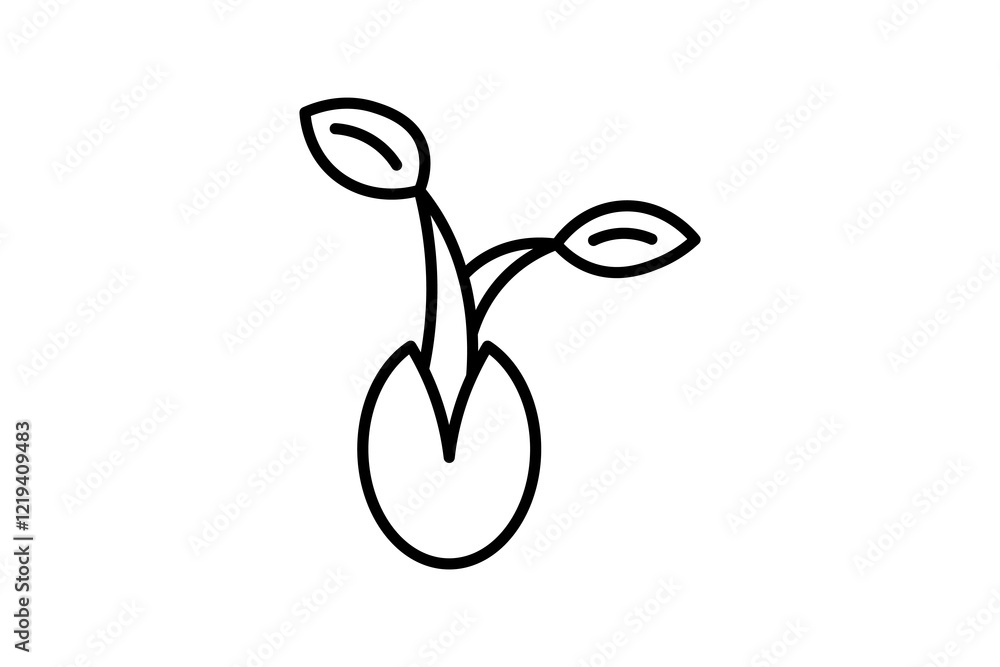 Poster seedling icon. icon related to star up. suitable for web site, app, user interfaces, printable etc. 