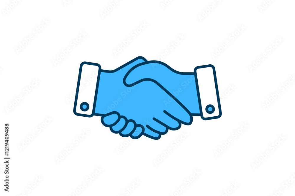 Poster handshake icon. icon related to star up. suitable for web site, app, user interfaces, printable etc.