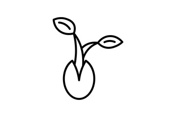 Seedling icon. icon related to Star Up. suitable for web site, app, user interfaces, printable etc. line icon style. simple vector design editable