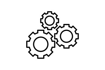 Gear icon. icon related to Star Up. suitable for web site, app, user interfaces, printable etc. line icon style. simple vector design editable