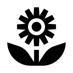 Obraz premium Bold Minimalism Geometric Flower Solid Icon