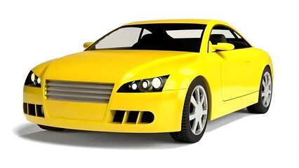 Naklejka premium Front view of a generic and brandless modern car