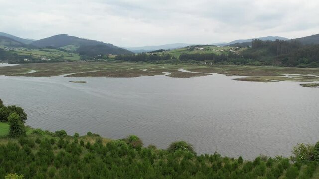 Aerial view of the Ribadeo estuary in Galicia, Spain - 157
