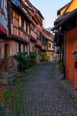 Obraz premium The village of Eguisheim, one of the most beautiful in the Alsace region.