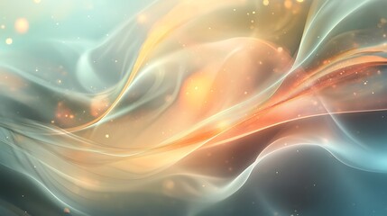 Abstract Waves of Light and Color Blend