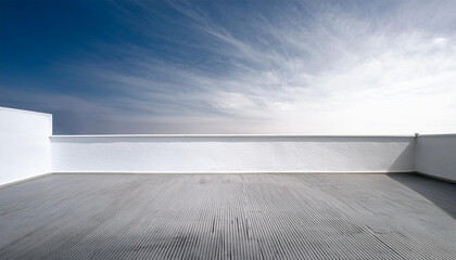 empty white room with wall