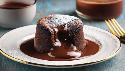 decadent chocolate lava cake with molten center