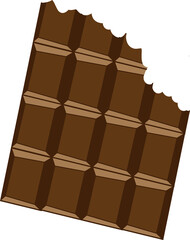 Rest of dark chocolate, cocoa, sweets, food, brown