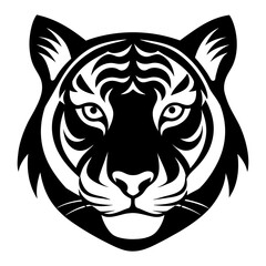 tiger head silhouette