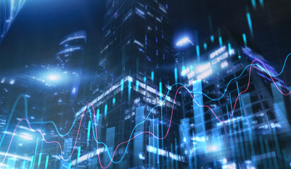 Global trade market concept. Investing business and development concept