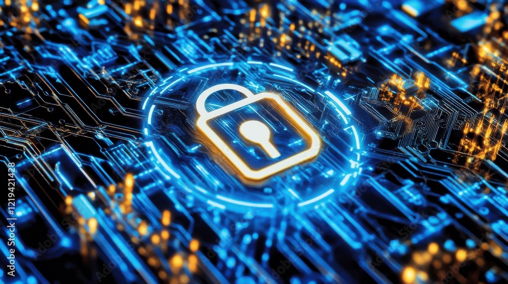 Poster digital security audit services with realistic textures