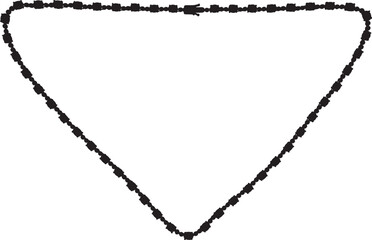 necklace made silhouette in vector