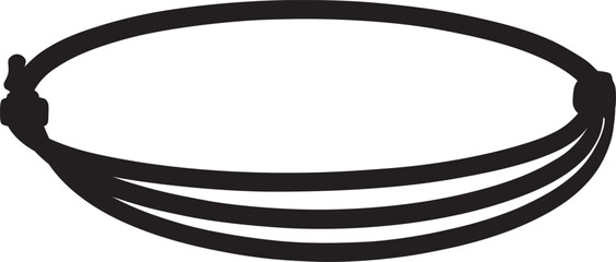 silhouette of bracelet in vector