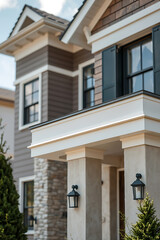 Luxury Home Exterior: Modern Architectural Design, Stunning Facade, and Elegant Details