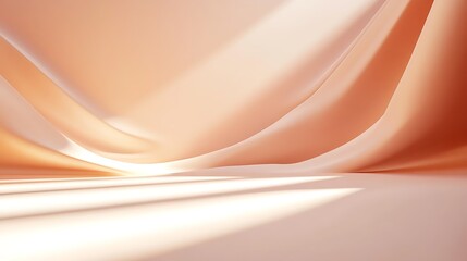 Abstract Peach Draped Fabric Background Image