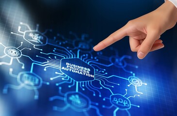 Futuristic Business Process Automation Innovation Technology concept