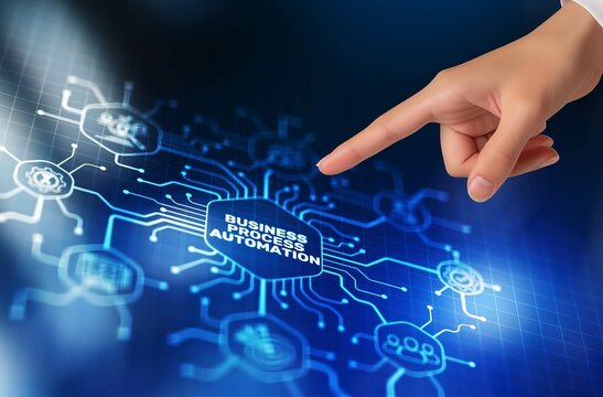 Futuristic Business Process Automation Innovation Technology concept