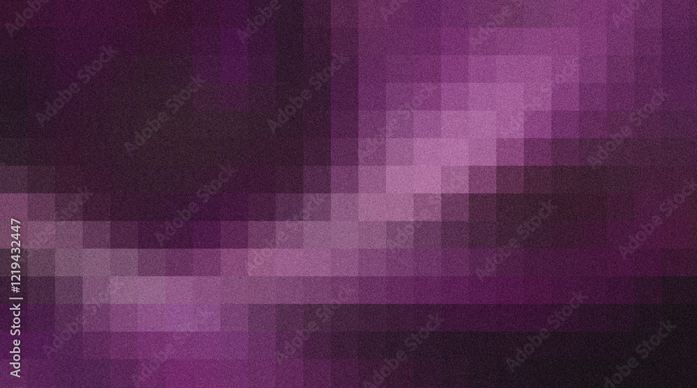 Poster grainy texture adding depth to a pixelated purple abstract background, ideal for digital art project