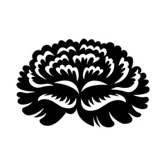 Carnation vector icon isolated on white background