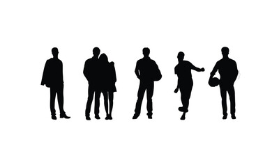 Dynamic Human Silhouettes in Active and Casual Poses.