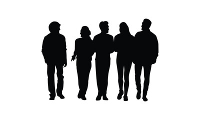 Dynamic Human Silhouettes in Active and Casual Poses.