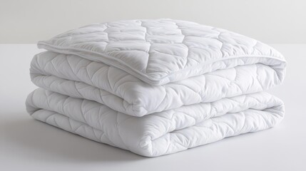 Soft White Blankets on a Clean Background