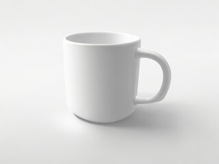 Obraz premium View of 3d white mug mockup element and Ceramic Coffee cup on white background 