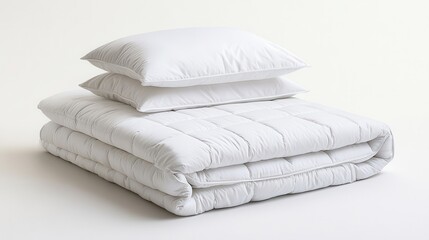 Soft White Bedding Set with Cushions and Comforter