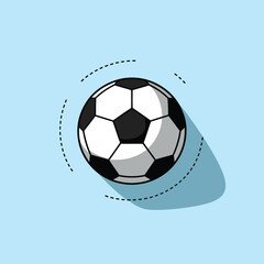 Fototapeta premium A flat vector illustration of soccer ball drawing isolated for web design and app icons. 