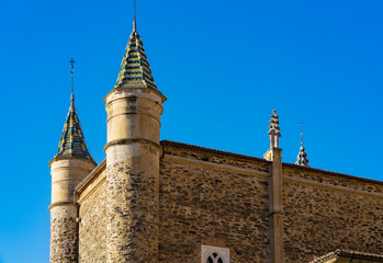 Generated imaPartial view of Royal Monastery of Guadalupe in Extremadura, Spain