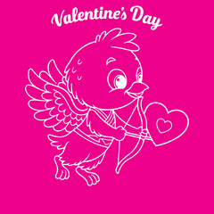 happy valentine's day vector art illustration
