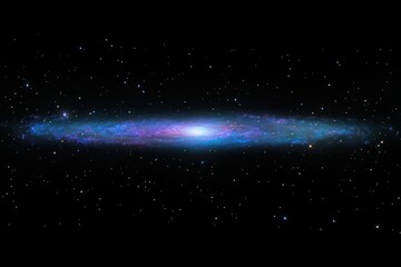 Fototapeta premium Stunning Spiral Galaxy with Colorful Nebula and Starry Background