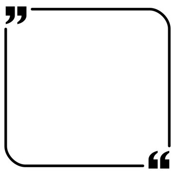 Square text box with quatation mark