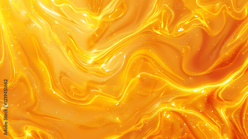 Canvas Prints golden abstract fluid background, generative ai