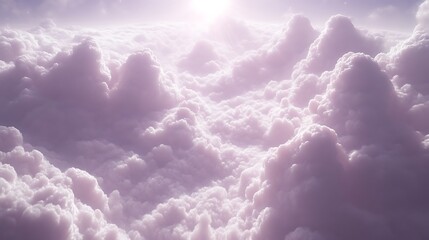 A Serene View Above Soft Pink Cloudscape