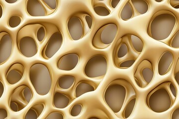 Golden abstract background with intricate organic pattern, seamless texture, perfect for luxurious and elegant design applications