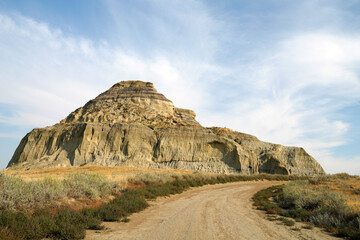 Castle Butte in the Big Muddy Badlands of Saskatchewan Canada