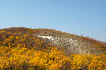 Landscape of the Claybanks and  Massold Canyon in Saskatchewan Canada
