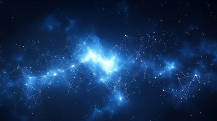 Fototapeta premium Abstract Network Constellation Digital Art