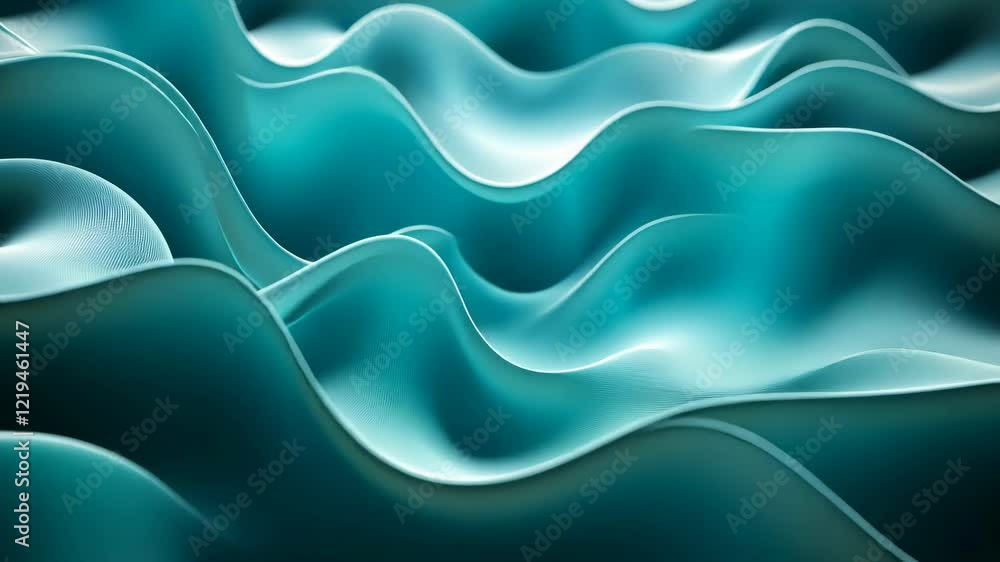 Poster explore the serene beauty of undulating blue waves in this soothing visual journey. each gentle curv