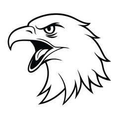 Fototapeta premium roaring eagle head 